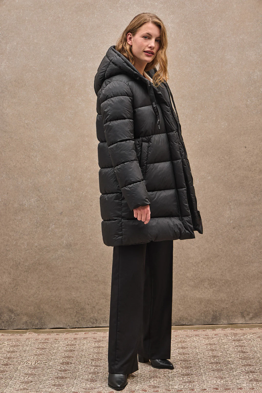 Chaqueta Gaia Reversible negra con logo Polo Club - Image 4