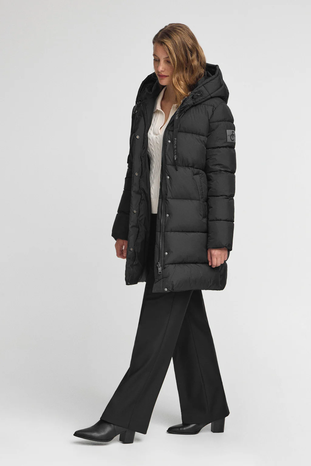 Chaqueta Gaia Reversible negra con logo Polo Club - Image 5
