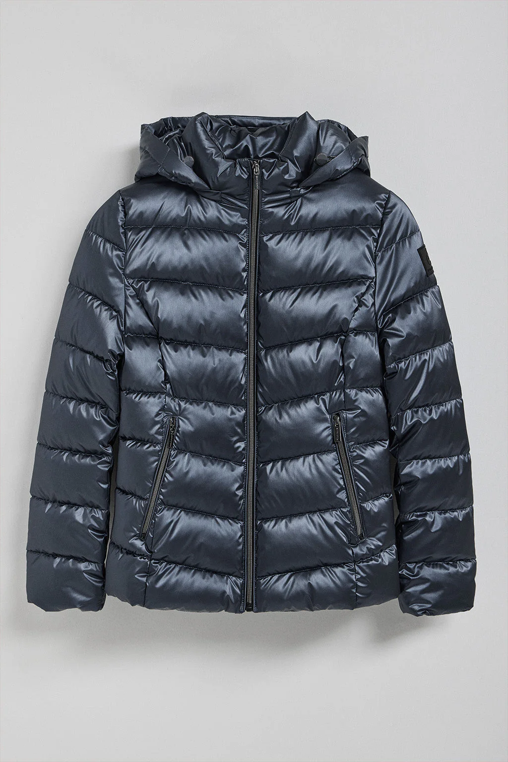 Chaqueta azul efecto brillo Golden de capucha extraíble y detalles Polo Club - Image 9