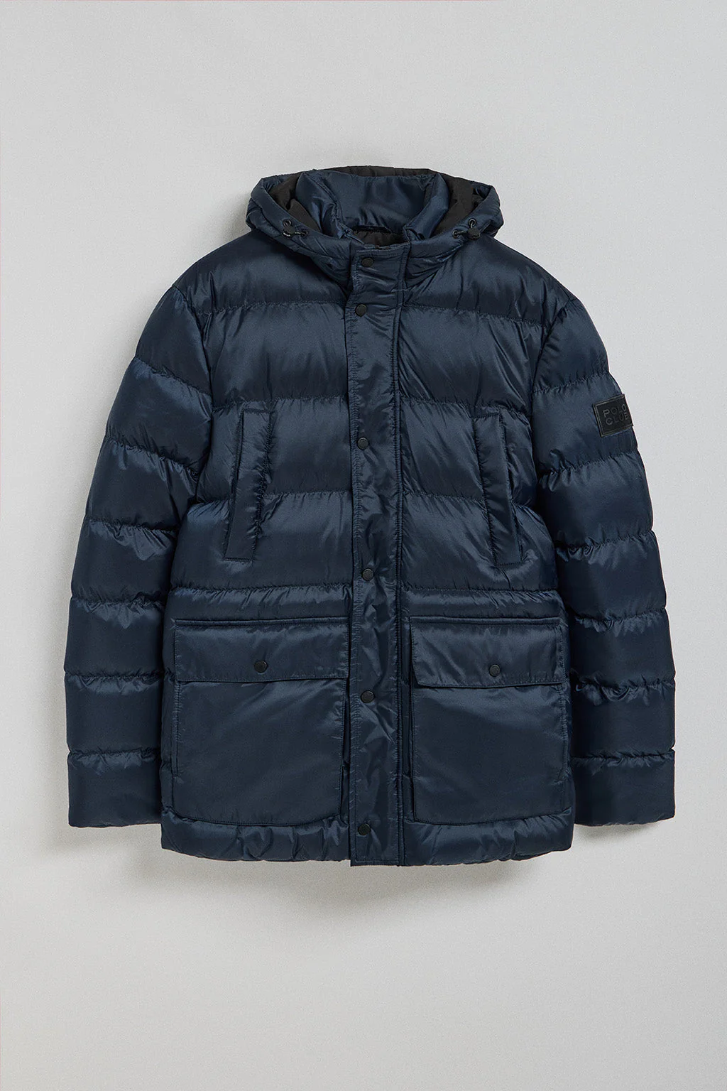Abrigo azul marino Greenwich con bolsillos y capucha fija con detalles Polo Club - Image 12