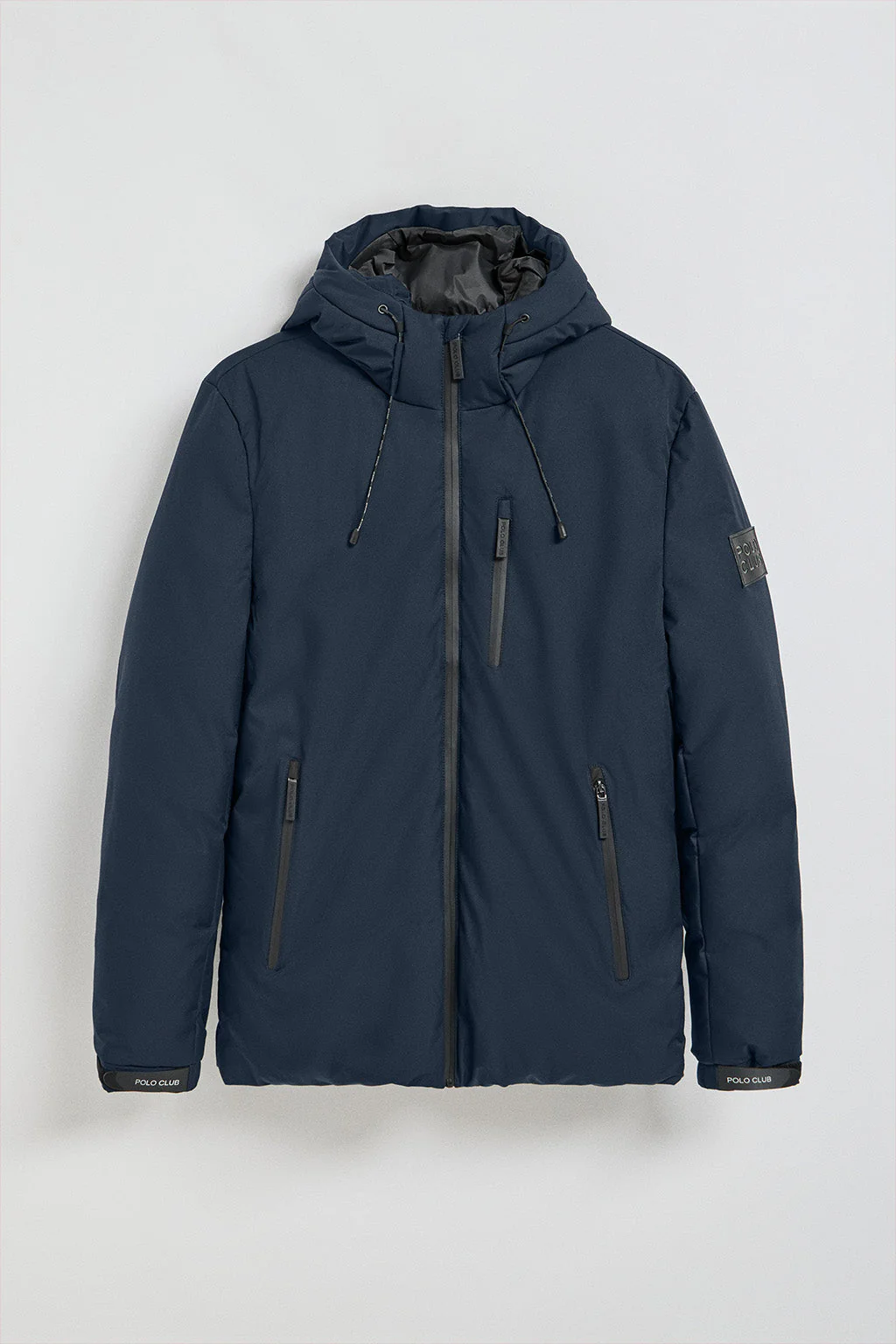 Chaqueta azul denim Gstaad de capucha fija y detalles Polo Club - Image 6