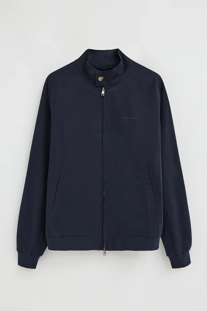 Chaqueta Harrington Bowery azul marino con bordado Polo Club - Image 10