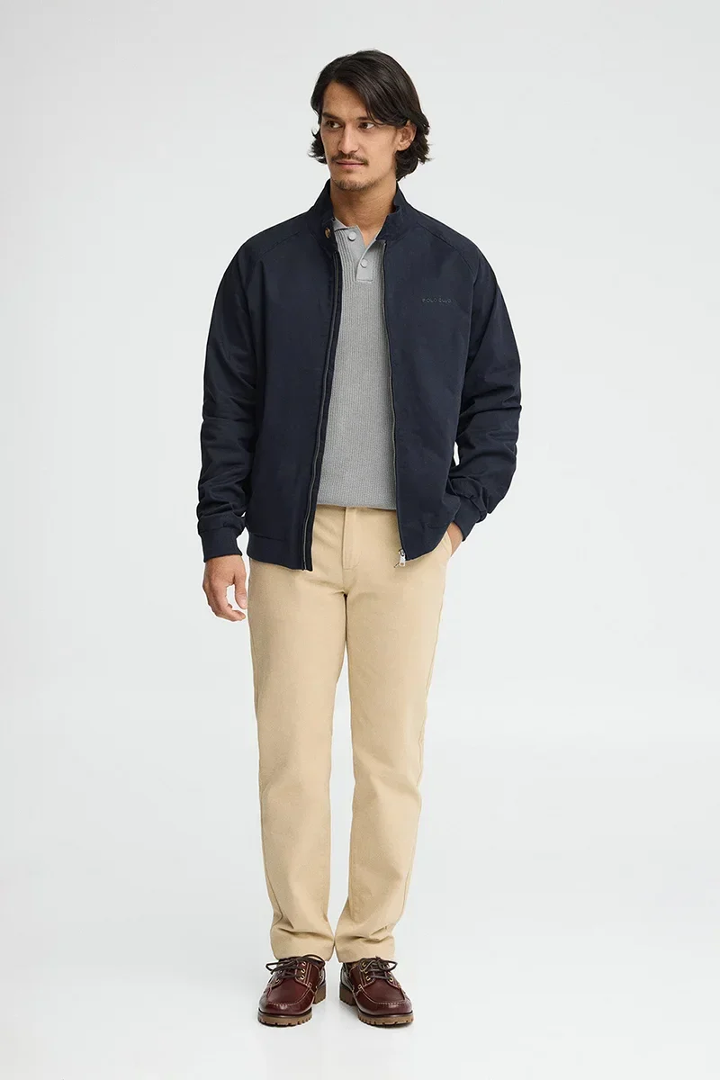 Chaqueta Harrington Bowery azul marino con bordado Polo Club - Image 3