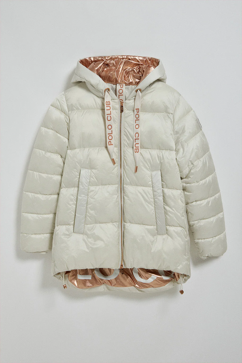 Chaqueta Ice acolchada color hielo de capucha fija y detalles Polo Club - Image 12