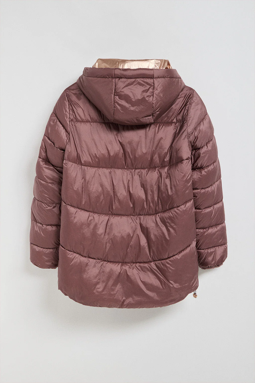 Chaqueta Ice acolchada rosa taupe de capucha fija y detalles Polo Club - Image 11
