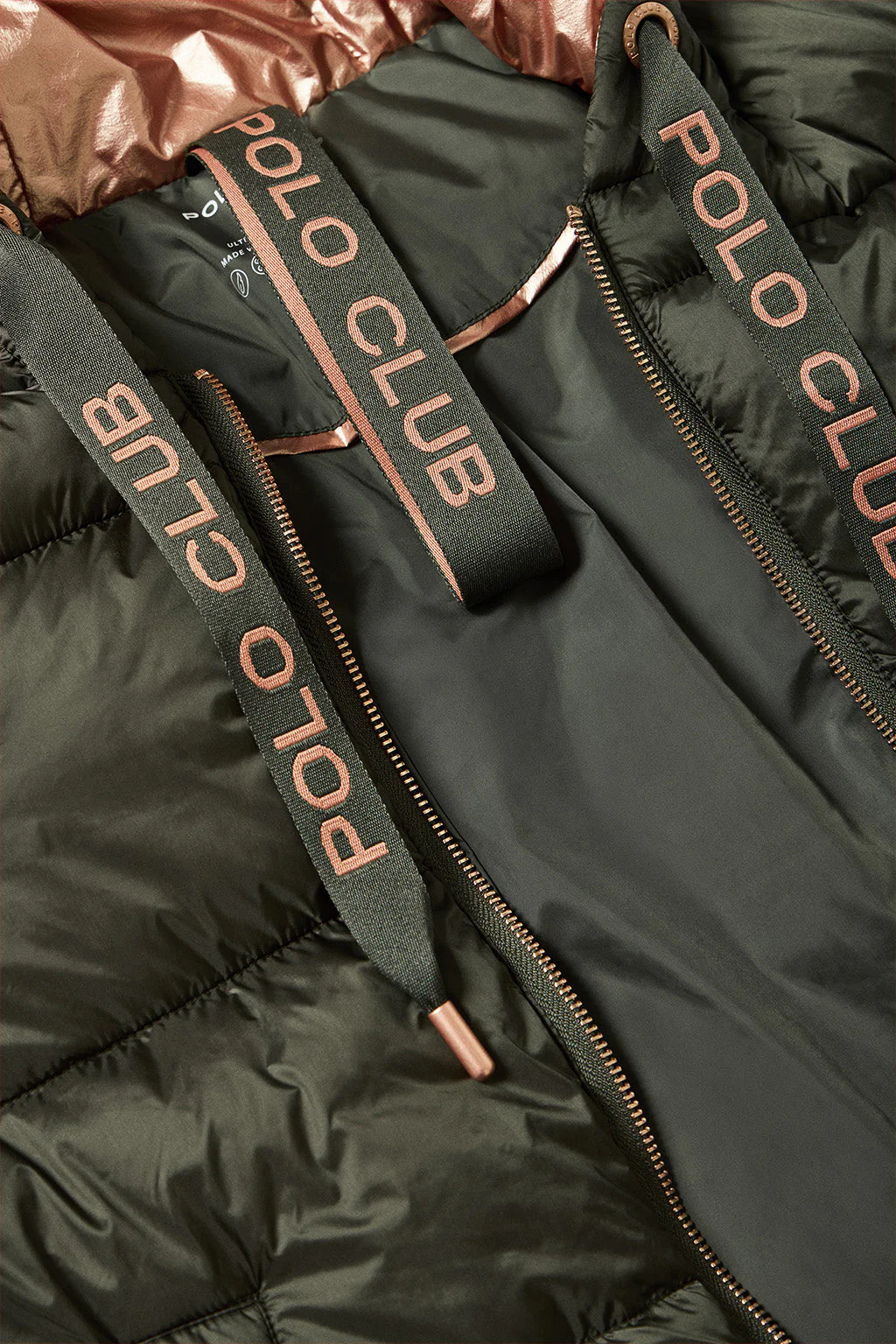 Chaqueta Ice acolchada verde de capucha fija y detalles Polo Club - Image 11