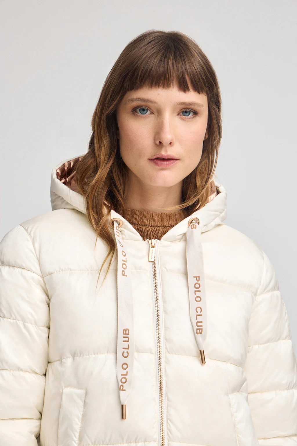 Chaqueta Ingrid color crudo con logo Polo Club - Image 3