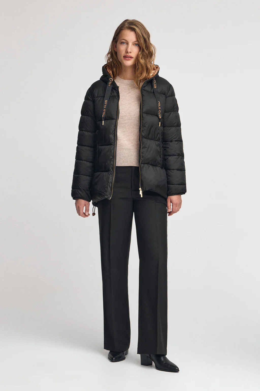 Chaqueta Ingrid negra con logo Polo Club - Image 3