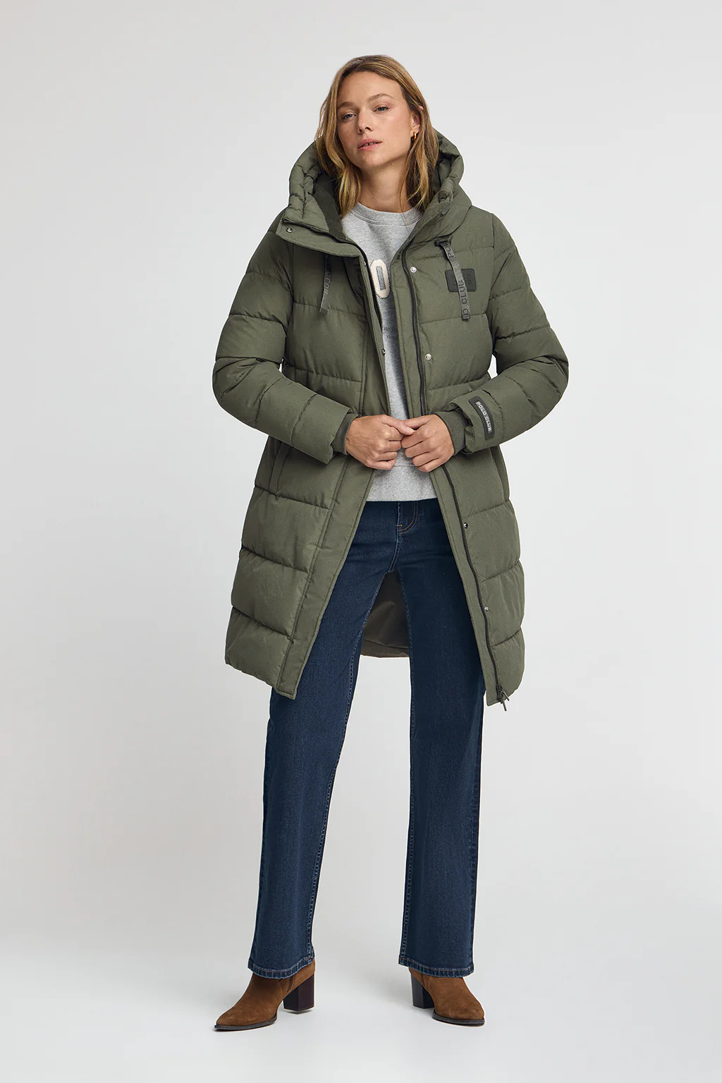 Abrigo Iris verde militar con logo Polo Club - Image 4