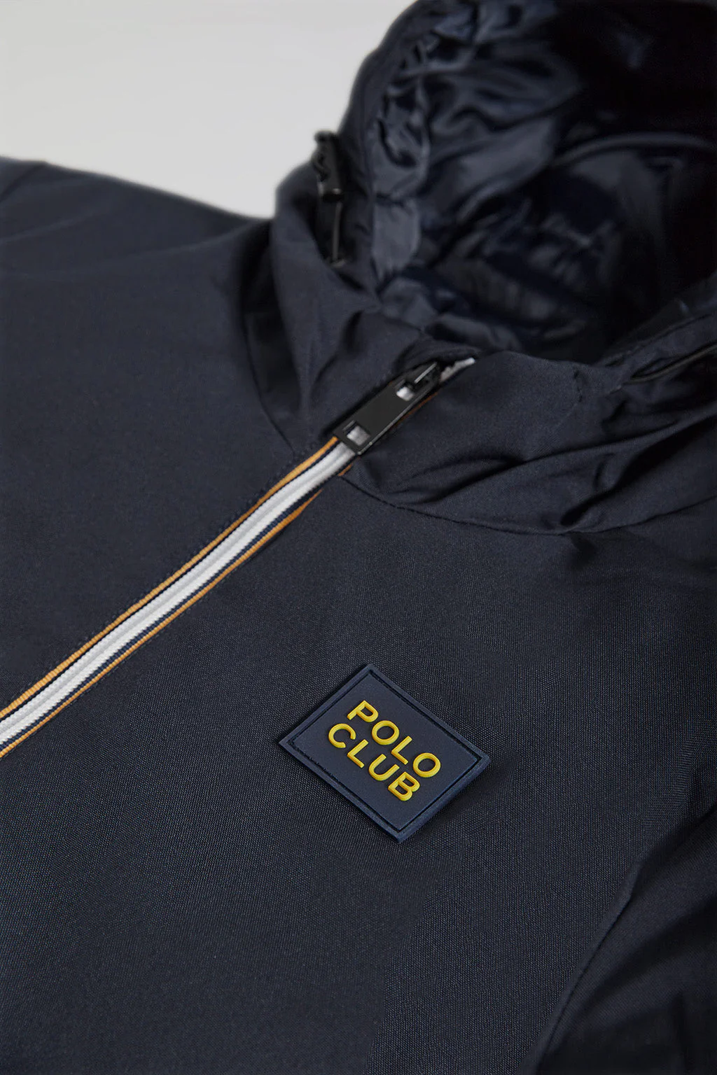 Parka técnica azul marino de niño con capucha y logo Polo Club - Image 2