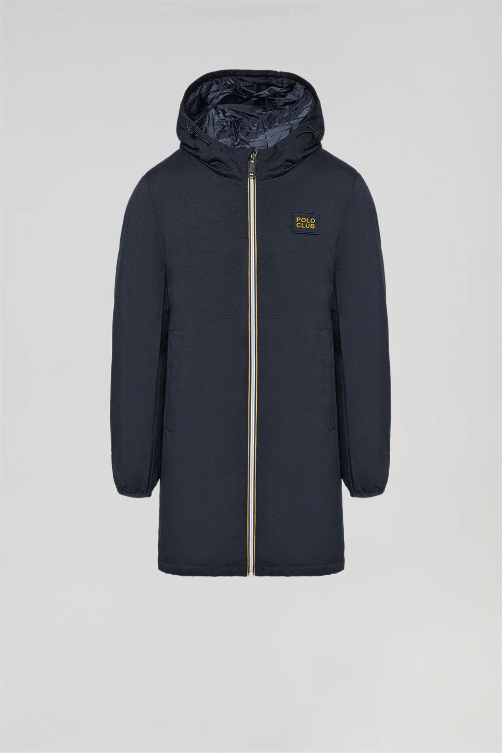 Parka técnica azul marino de niño con capucha y logo Polo Club - Image 5
