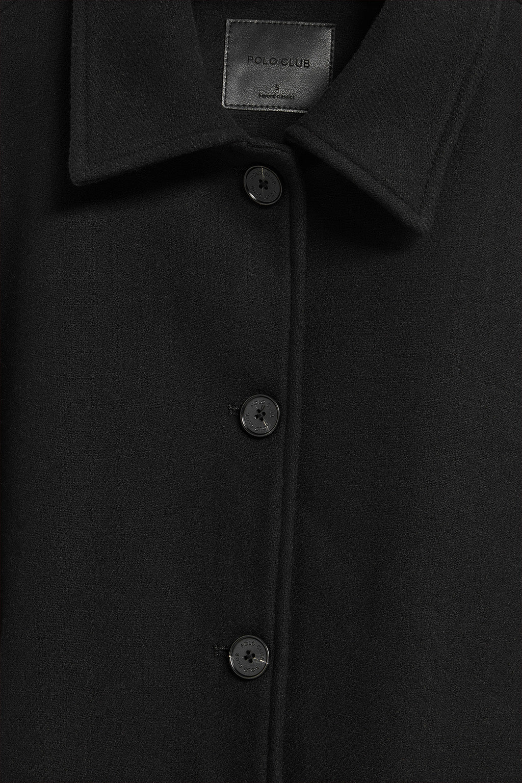 Abrigo corto Lita negro abotonado y detalles Polo Club - Image 9