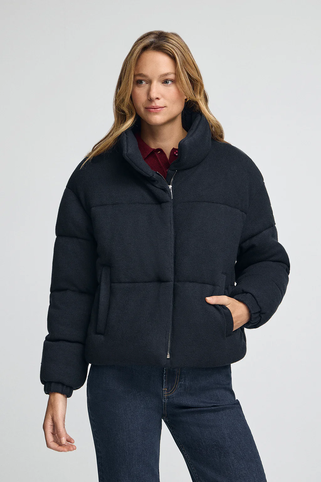 Chaqueta Lizzie azul marino con logo Polo Club