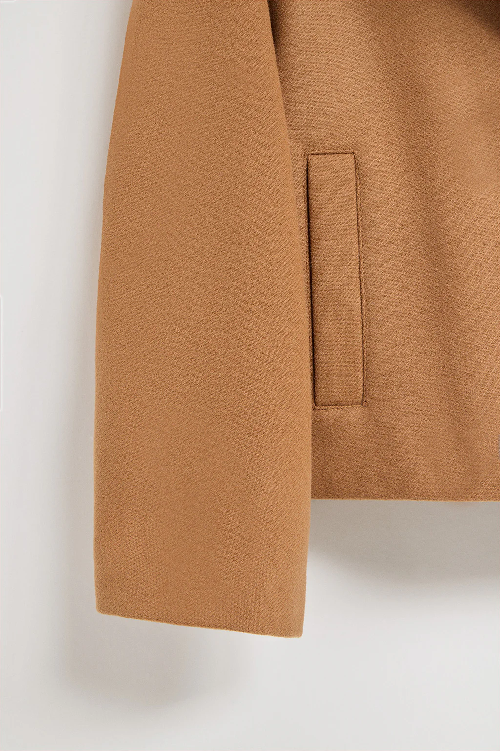 Abrigo corto Lona color camel cruzado abotonado y detalles Polo Club - Image 10