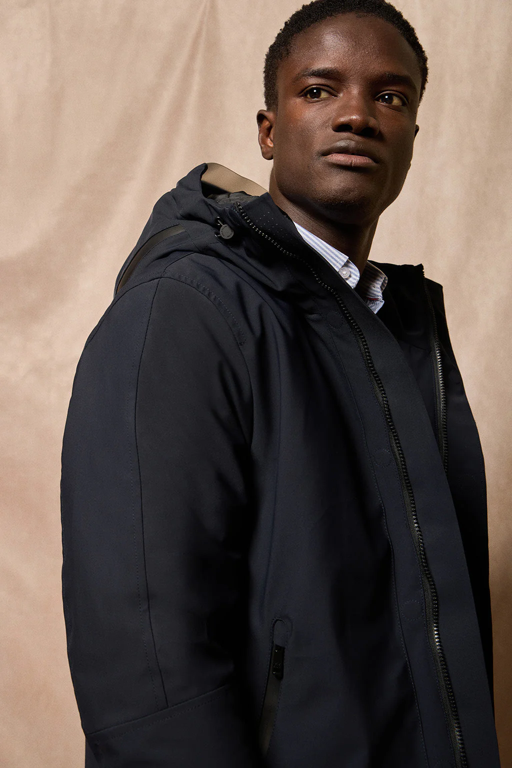 Chaqueta Mackey Jacket azul marino de capucha fija y detalles Polo Club - Image 8