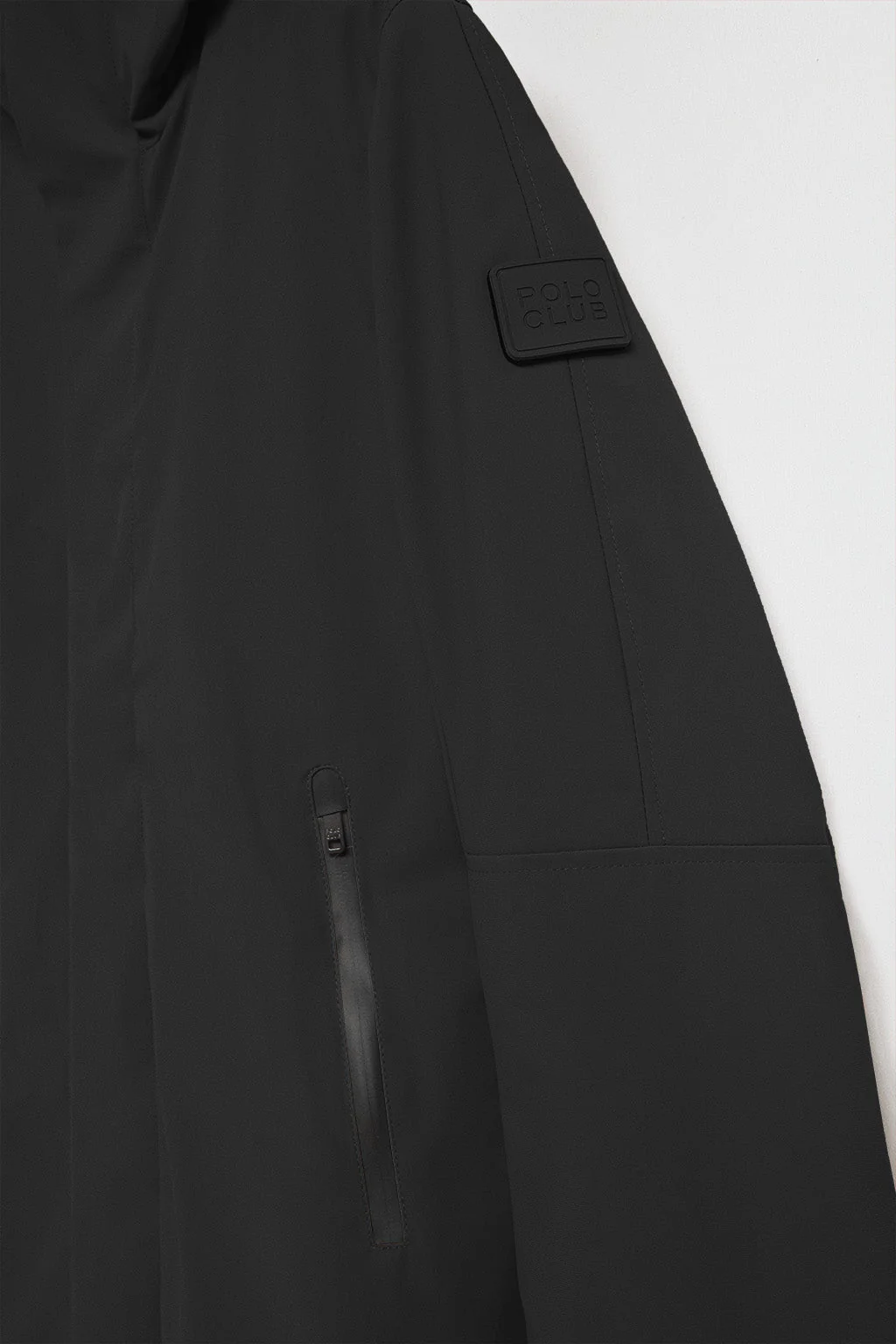 Abrigo Mackey negro de capucha fija y detalles Polo Club - Image 11