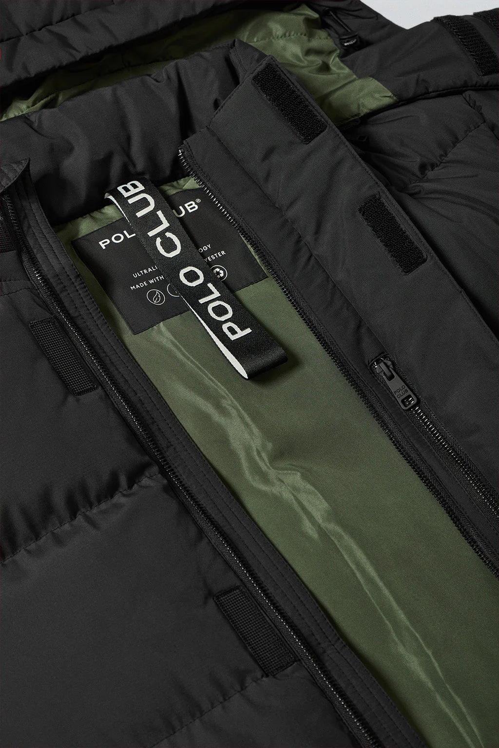 Chaqueta negra Midtown de capucha desmontable y detalles Polo Club - Image 11