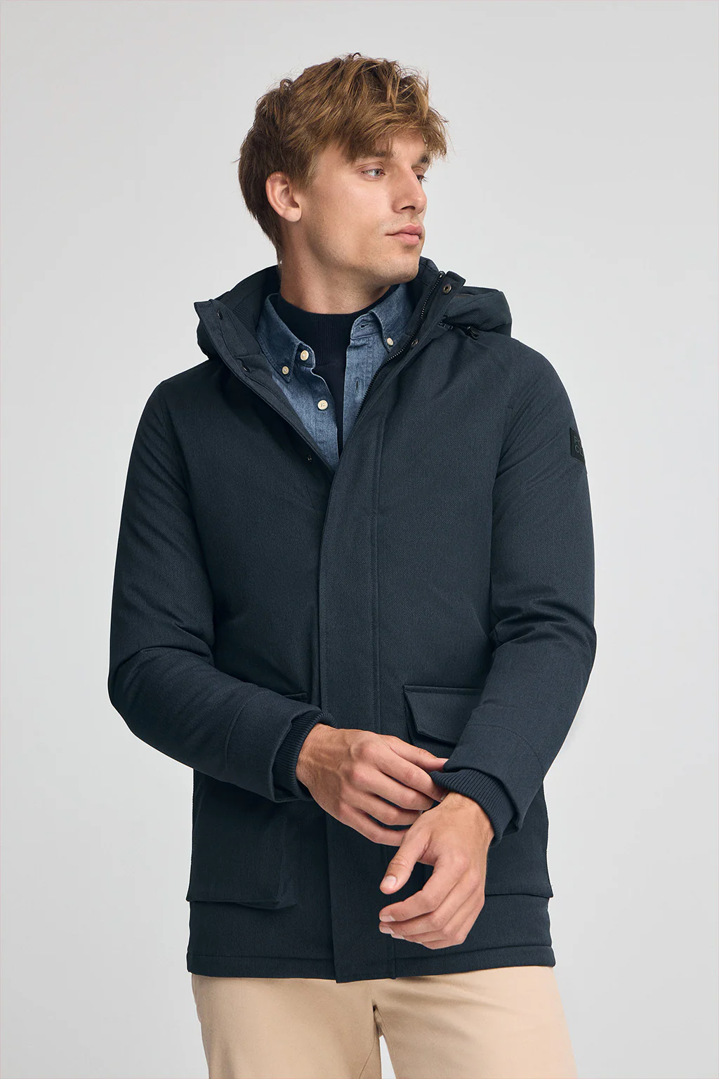 Parka Mitte azul marino con logo Polo Club - Image 2