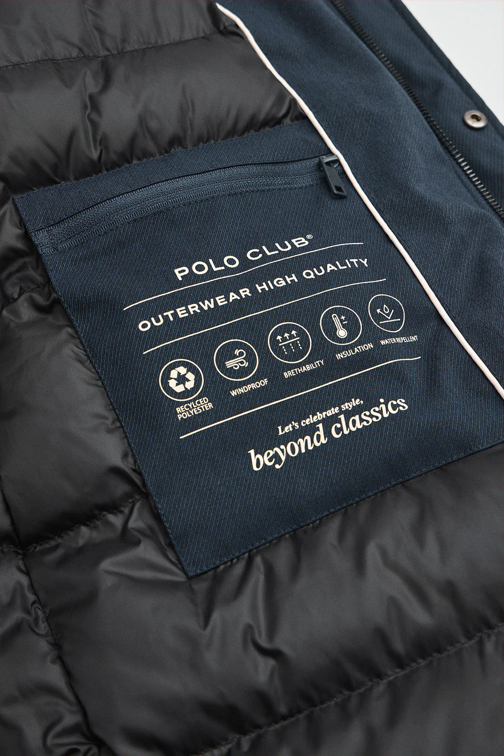 Parka Mitte azul marino con logo Polo Club - Image 9