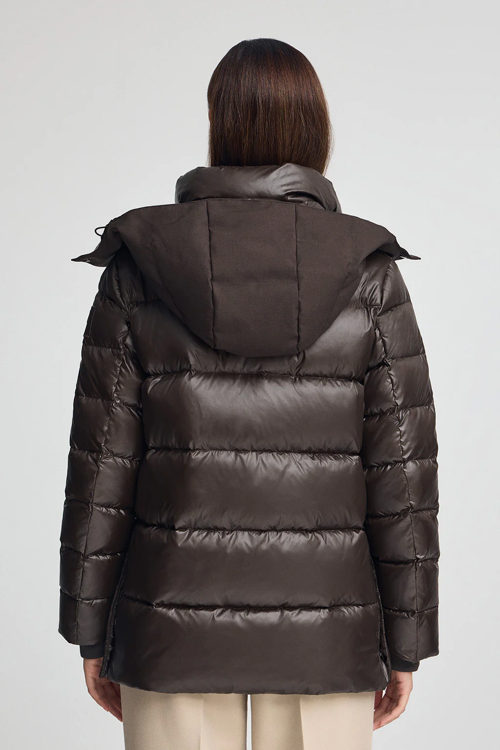 Chaqueta de plumas Ofelia marrón con logo Polo Club - Image 6