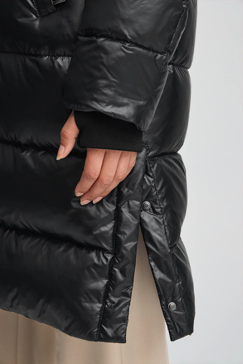 Chaqueta de plumas Olena negra con logo Polo Club - Image 4