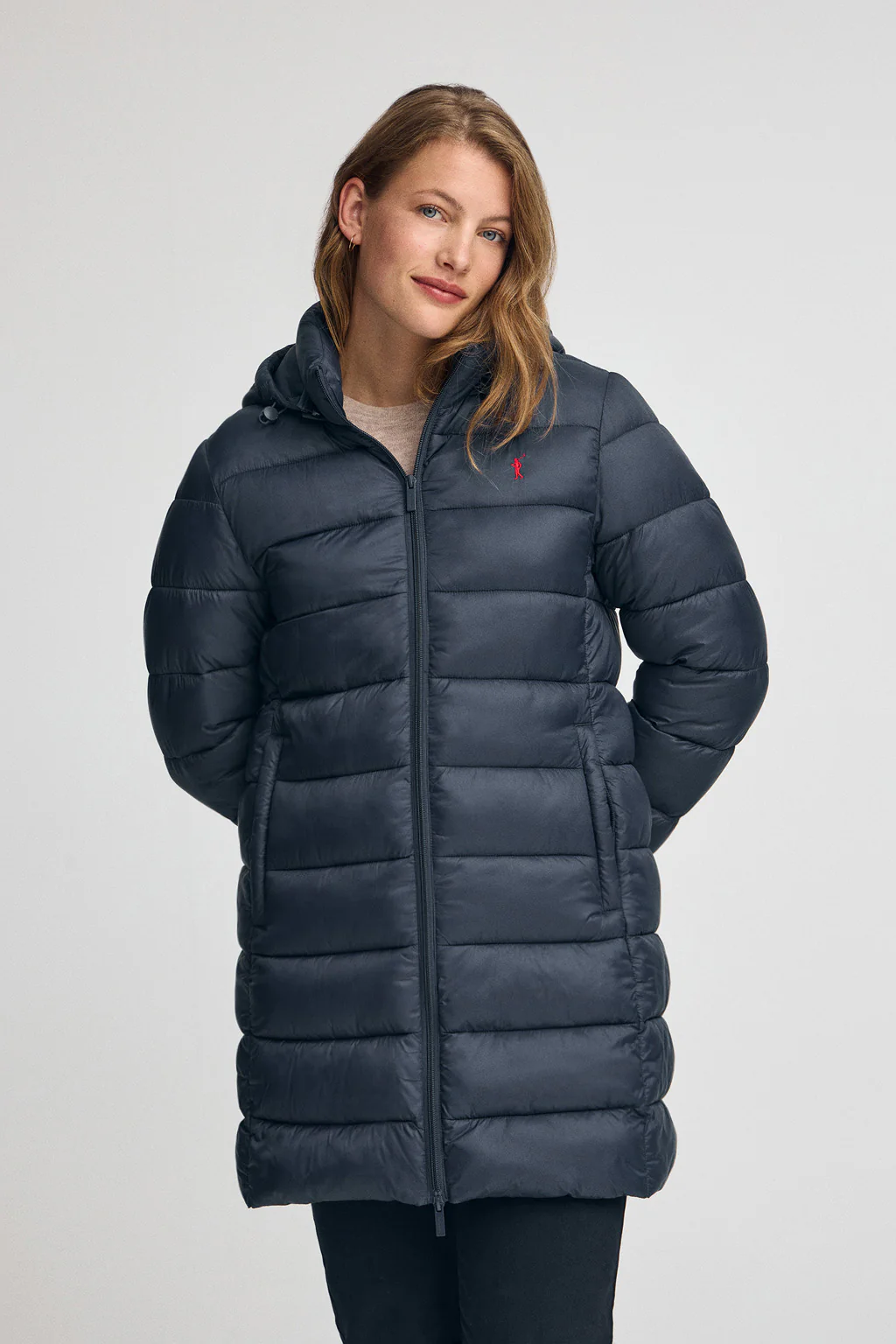 Chaqueta Salima Embroidery azul marino con logo Rigby Go