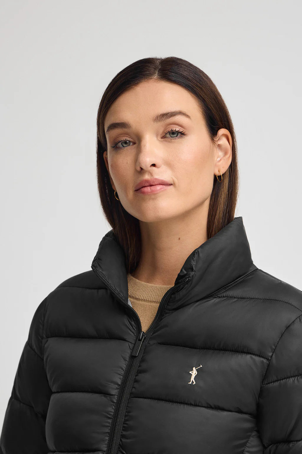 Chaqueta Salma Embroidery negro con logo Rigby Go