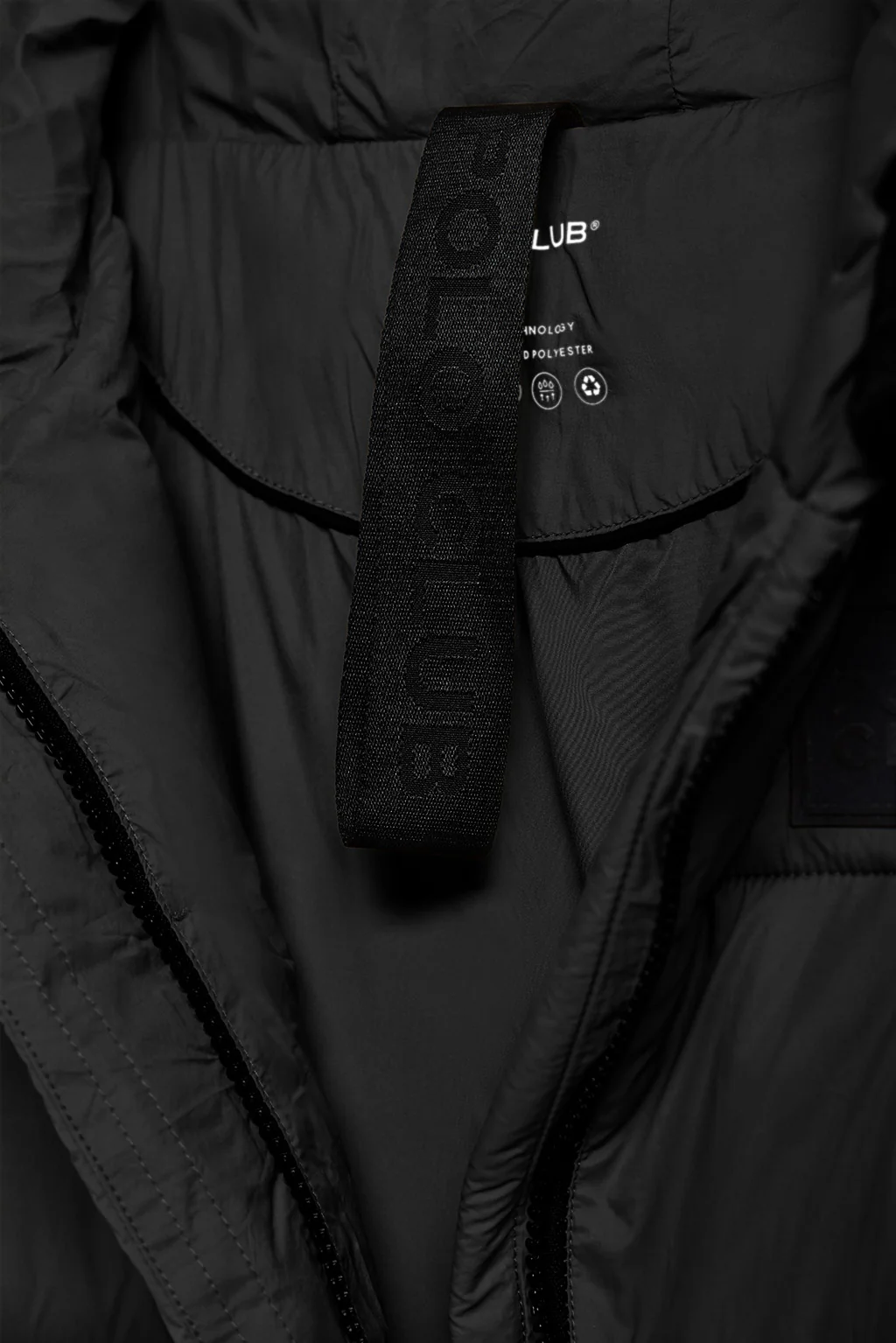 Abrigo negro Siena de capucha fija y detalles Polo Club - Image 10