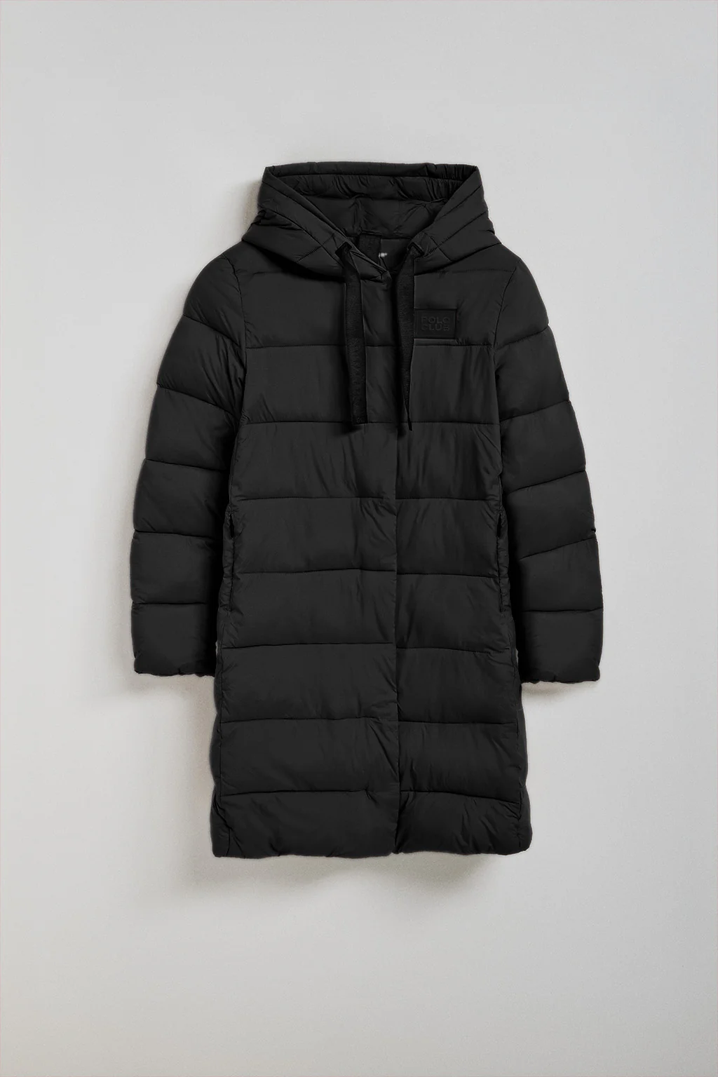 Abrigo negro Siena de capucha fija y detalles Polo Club - Image 11