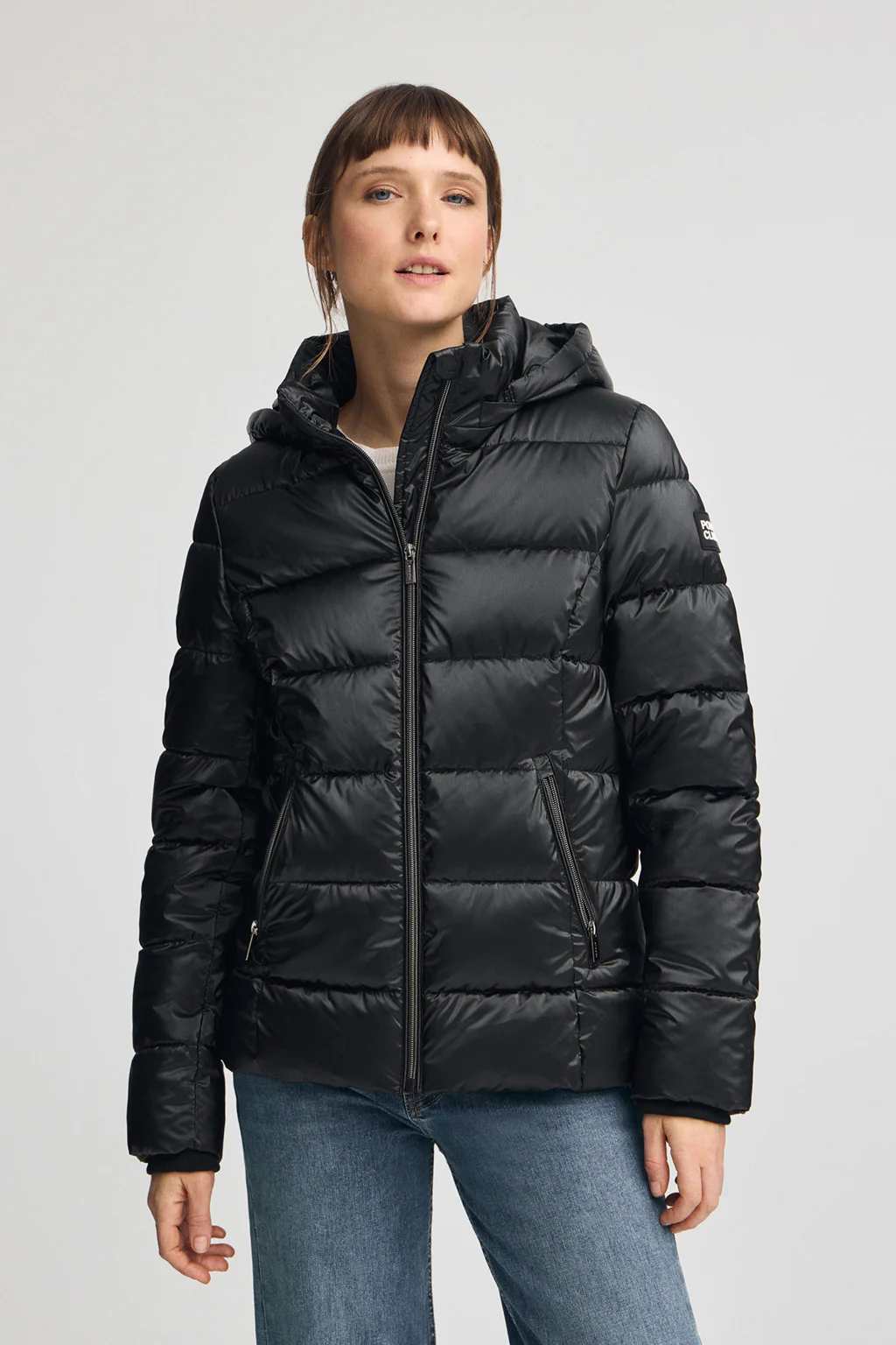 Chaqueta Silvon negra con logo Polo Club