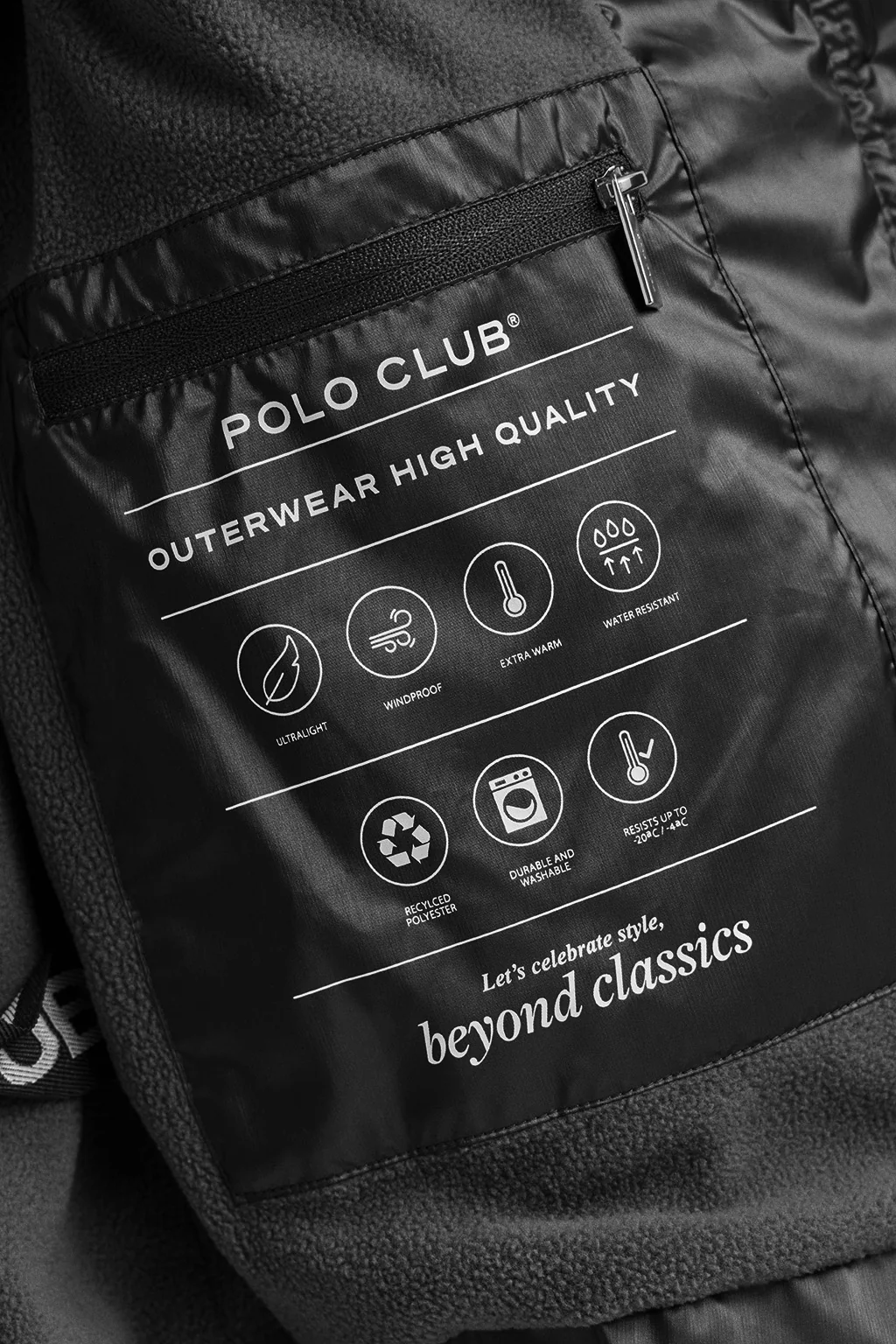 Chaqueta Silvon negra con logo Polo Club - Image 9