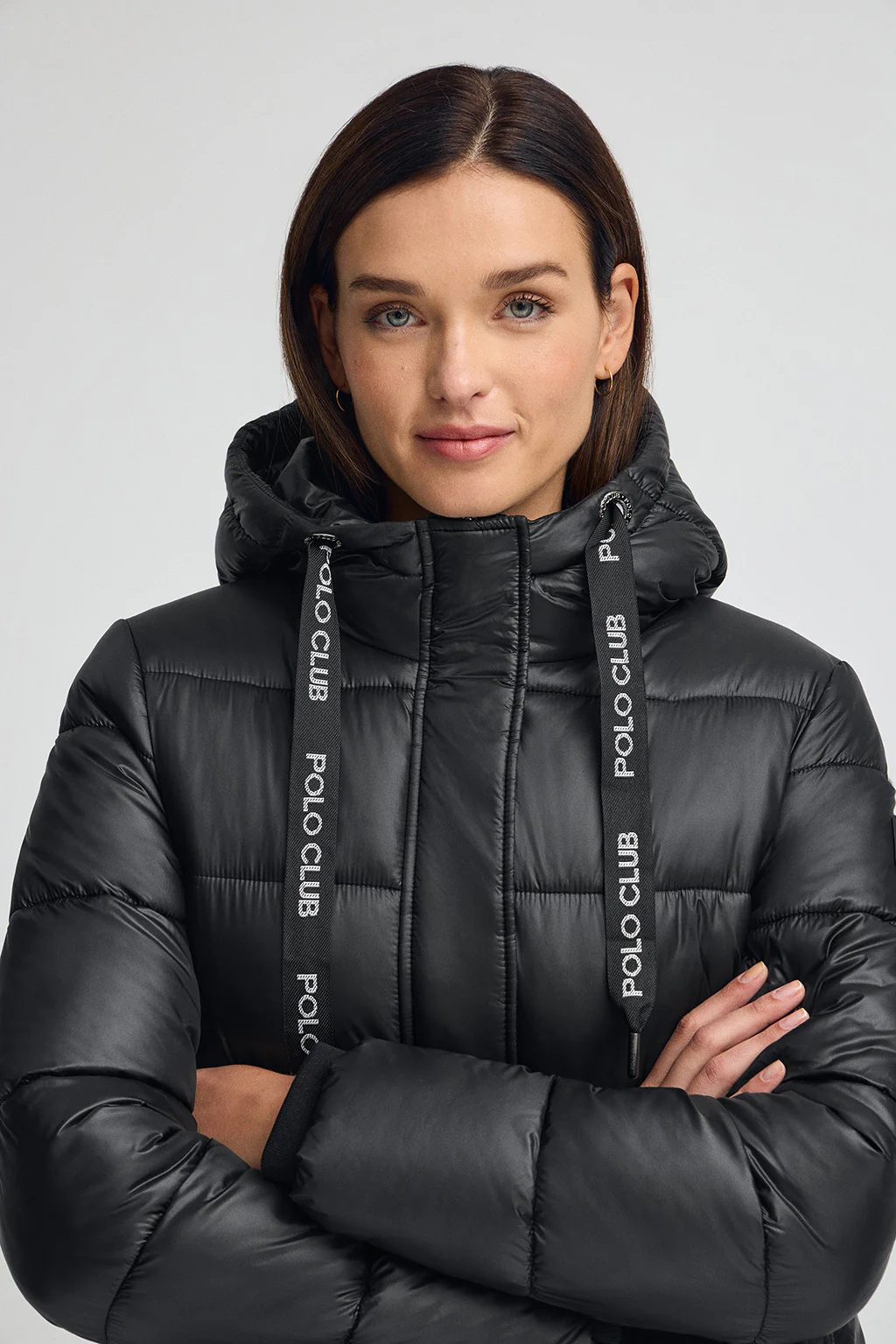 Abrigo Silvon negro con logo Polo Club