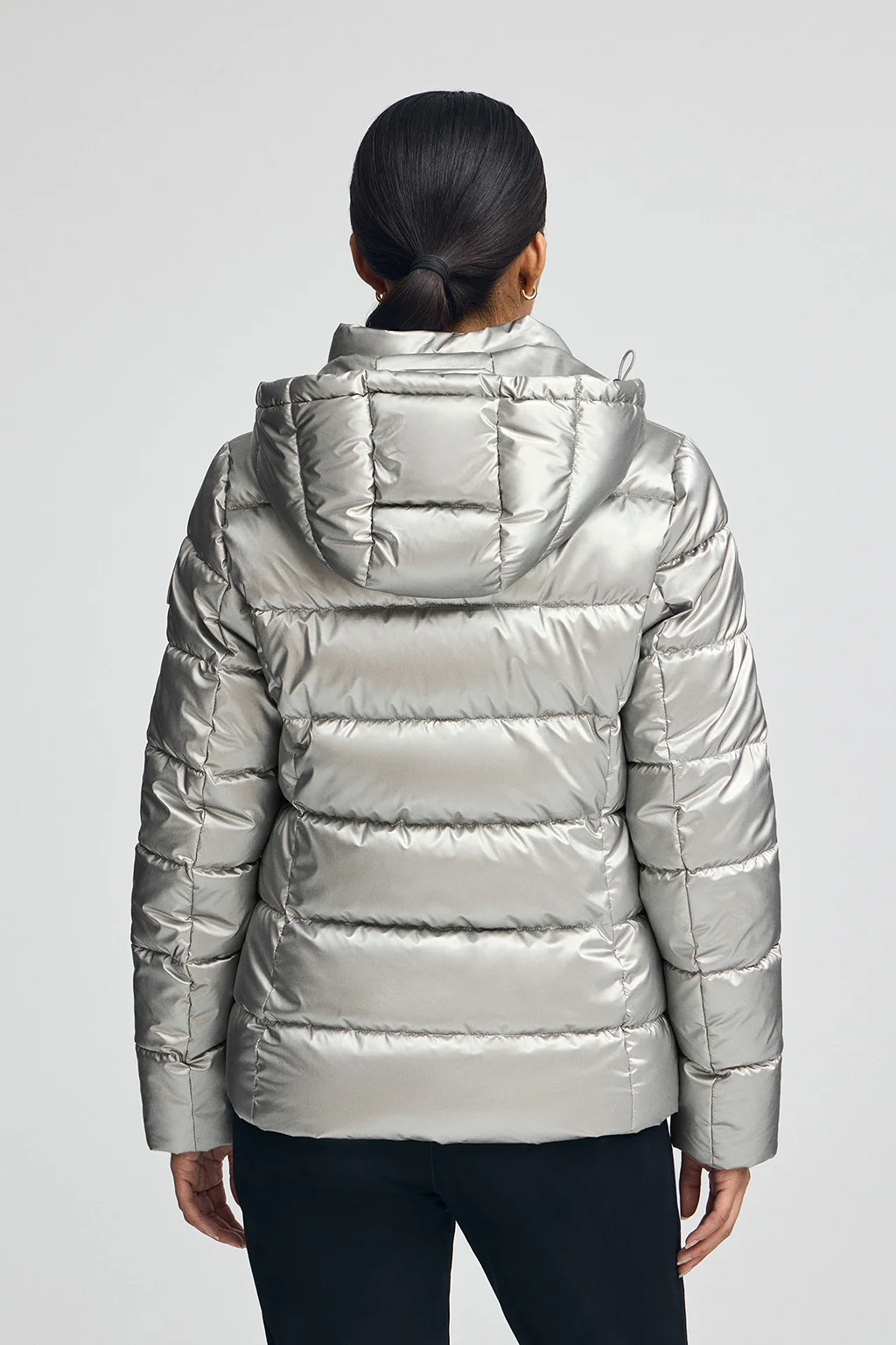 Chaqueta Silvon plateado con logo Polo Club - Image 5