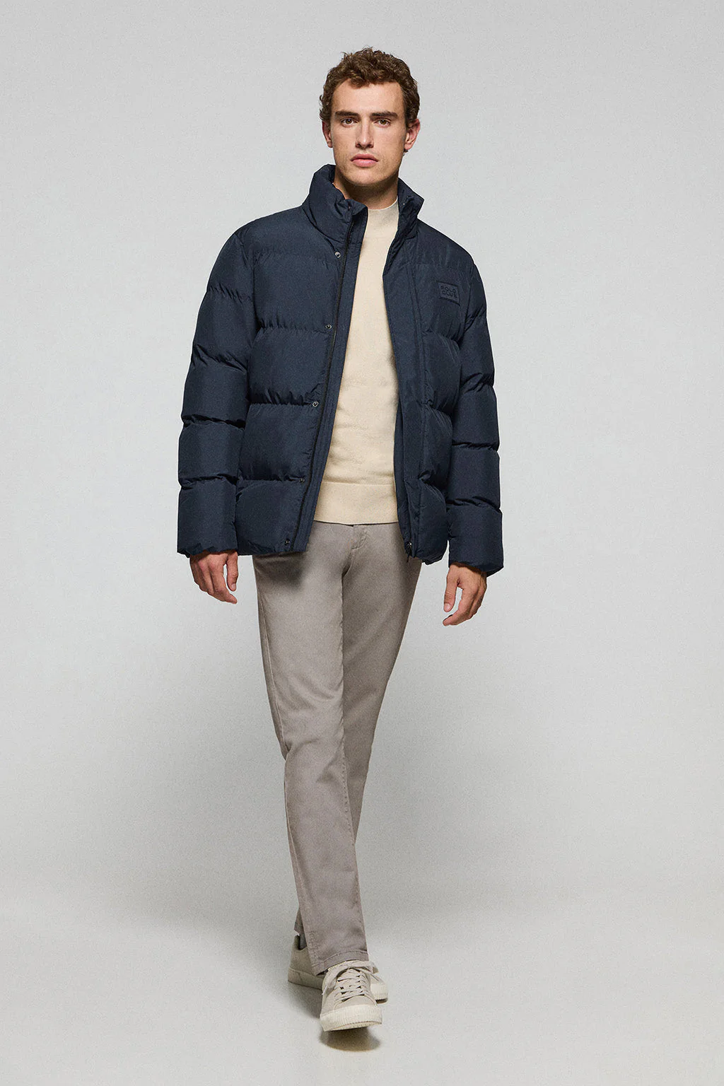 Chaqueta azul marino Slope acolchada con detalles Polo Club - Image 3