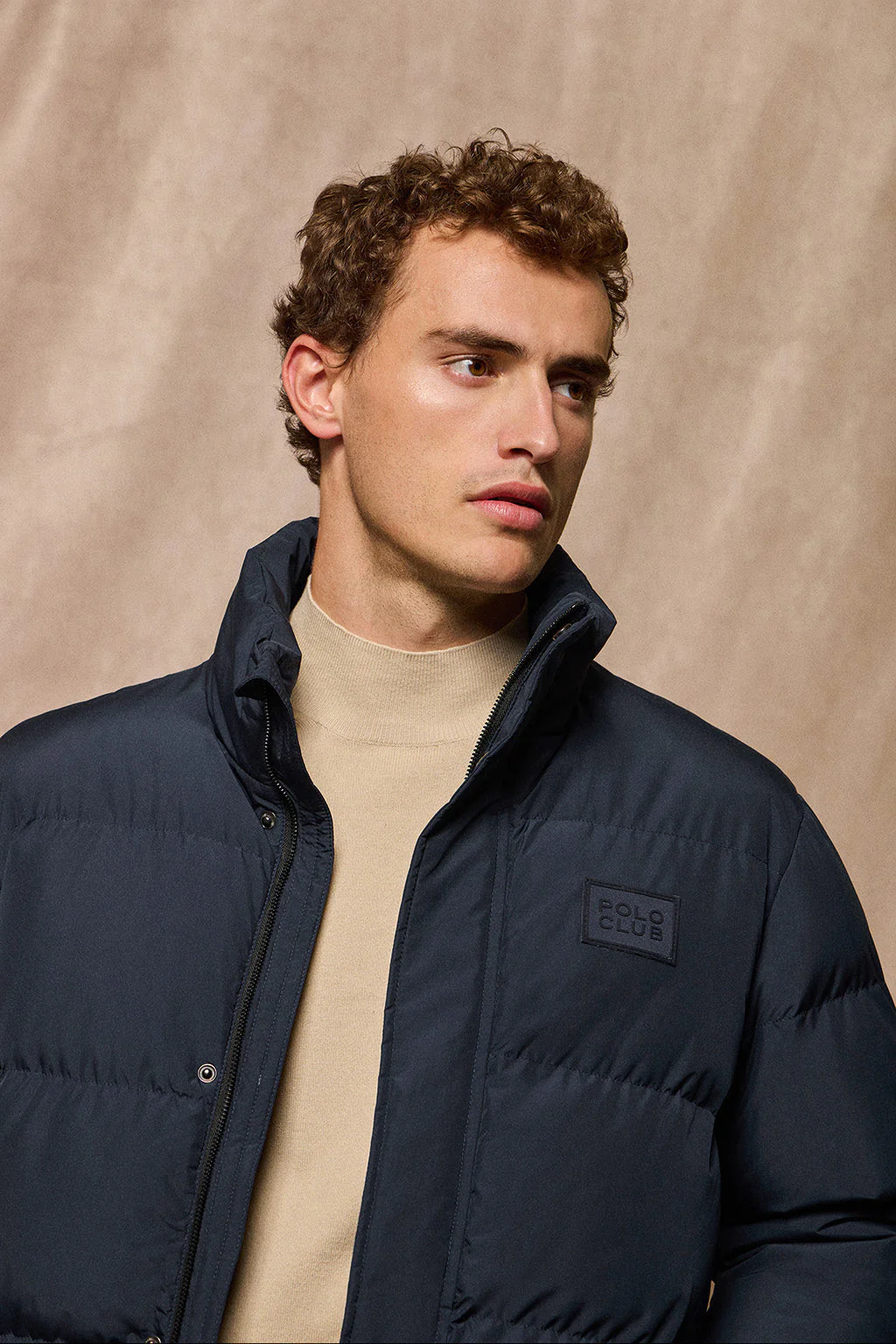 Chaqueta azul marino Slope acolchada con detalles Polo Club - Image 5