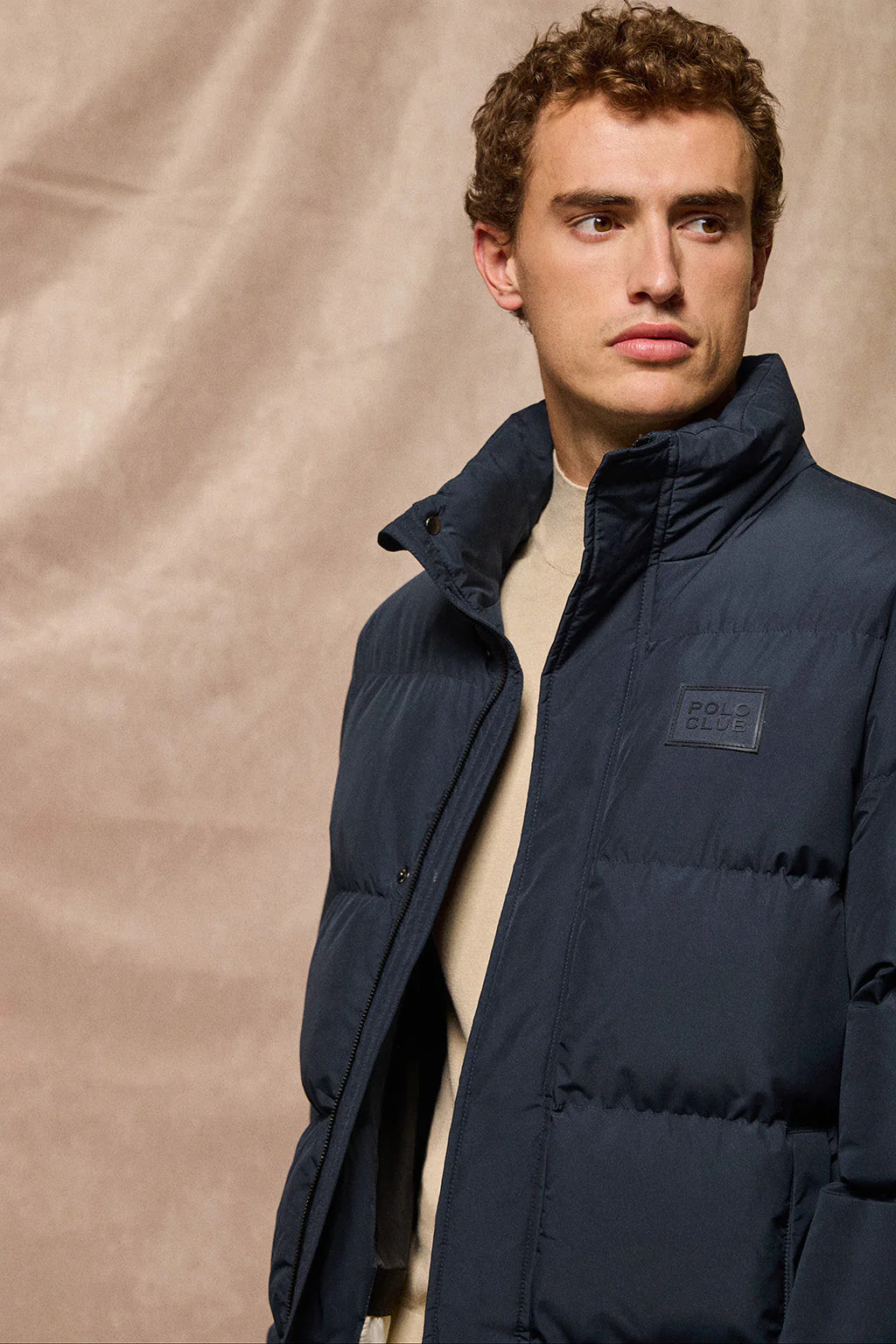 Chaqueta azul marino Slope acolchada con detalles Polo Club - Image 6