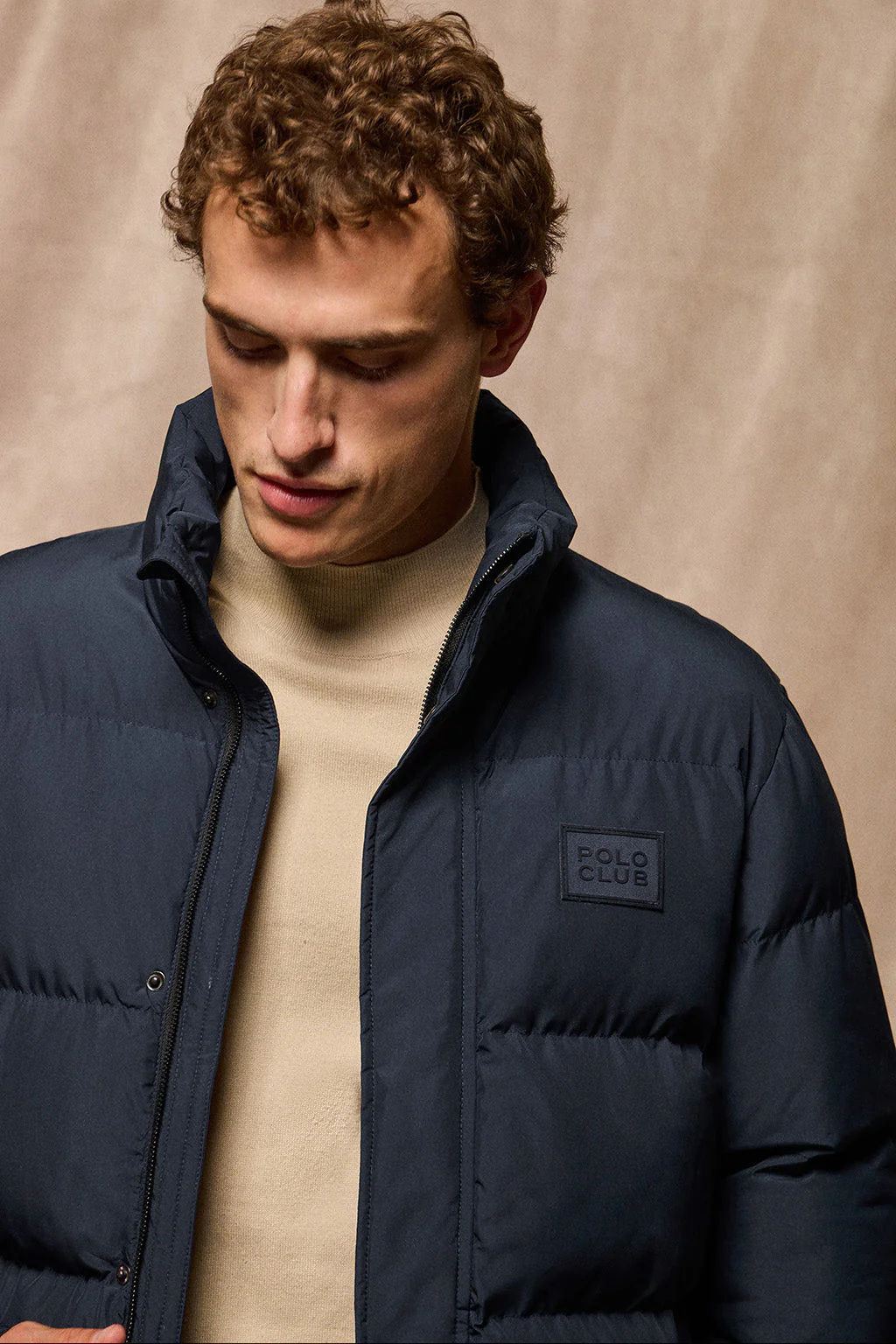 Chaqueta azul marino Slope acolchada con detalles Polo Club - Image 7