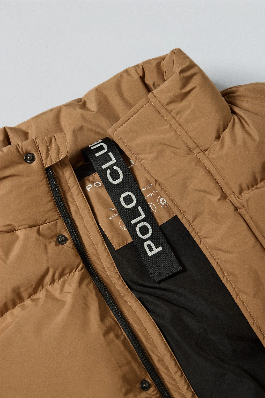Chaqueta color camel Slope acolchada con detalles Polo Club - Image 11