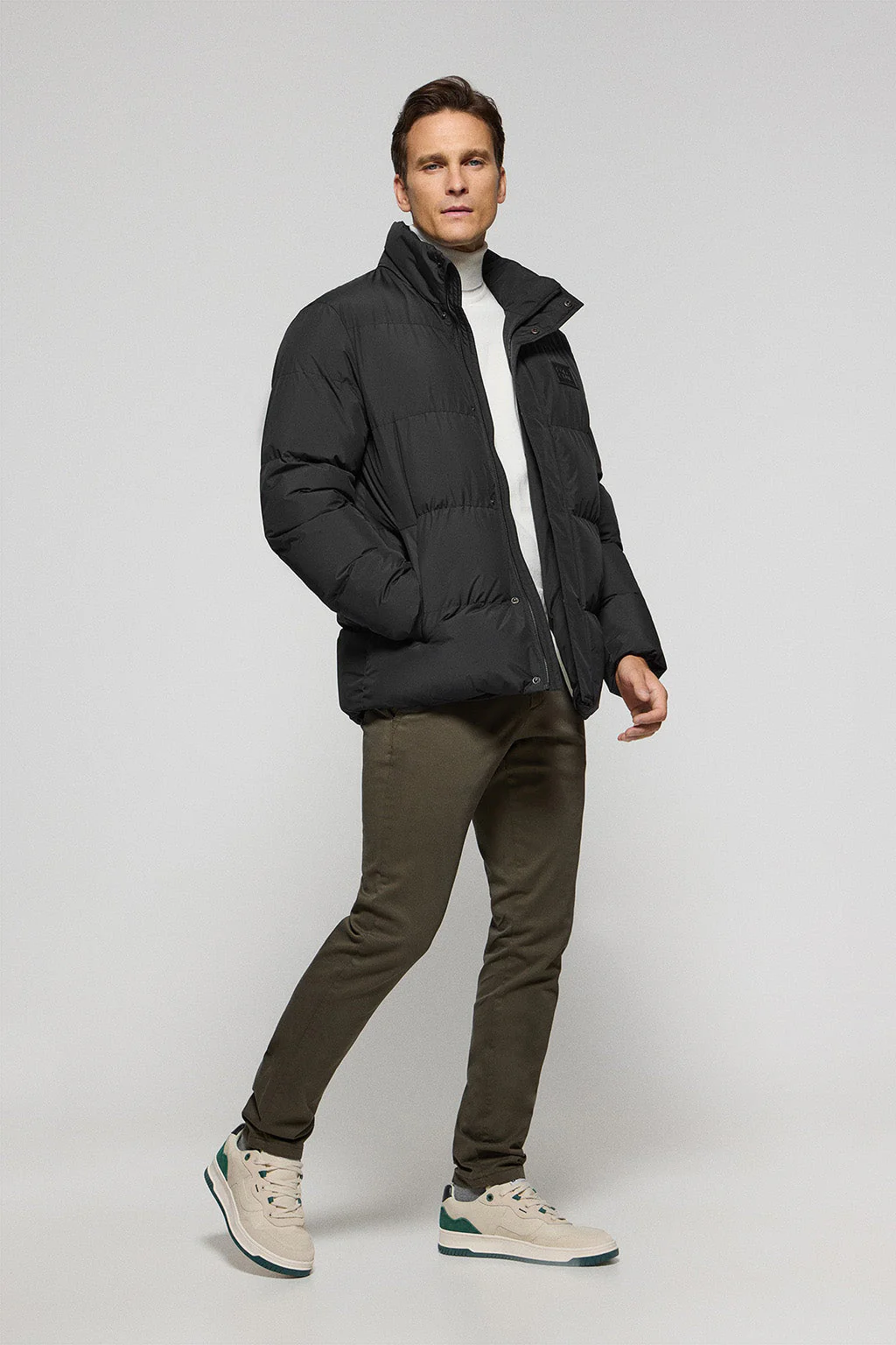 Chaqueta negra Slope acolchada con detalles Polo Club - Image 3