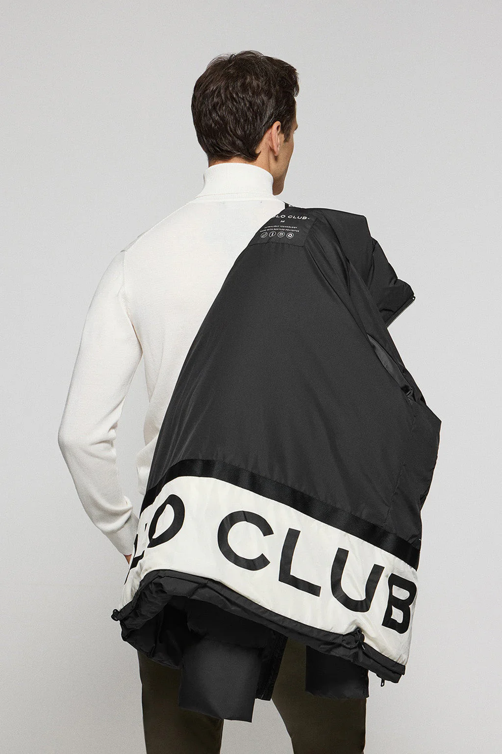 Chaqueta negra Slope acolchada con detalles Polo Club - Image 4