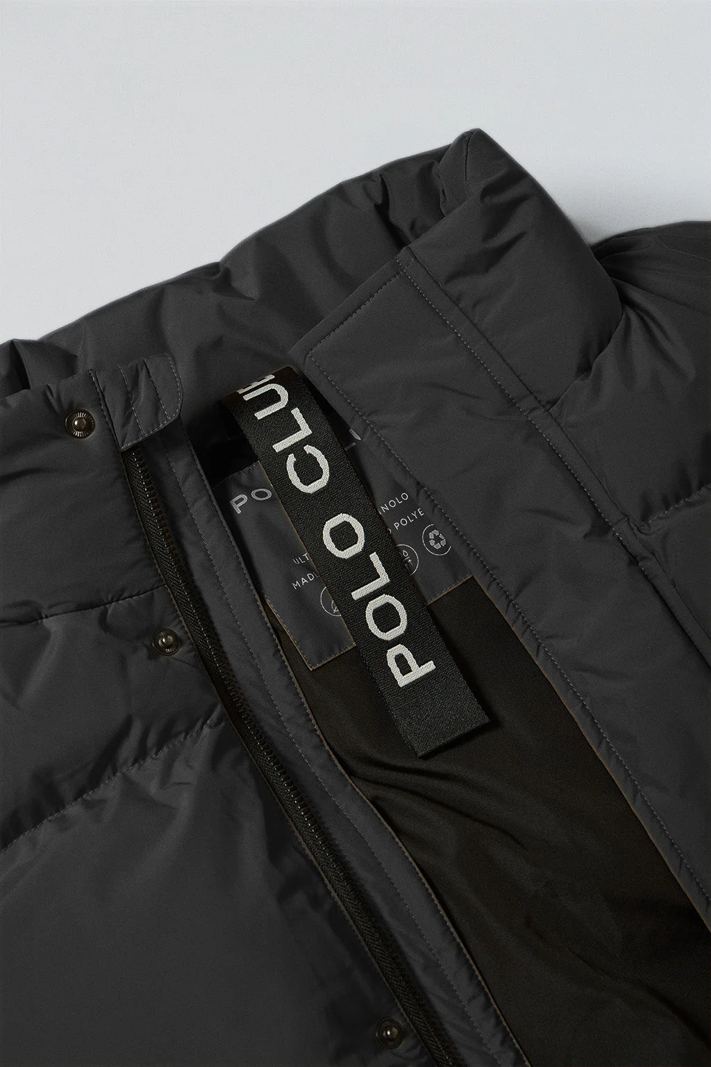 Chaqueta negra Slope acolchada con detalles Polo Club - Image 9