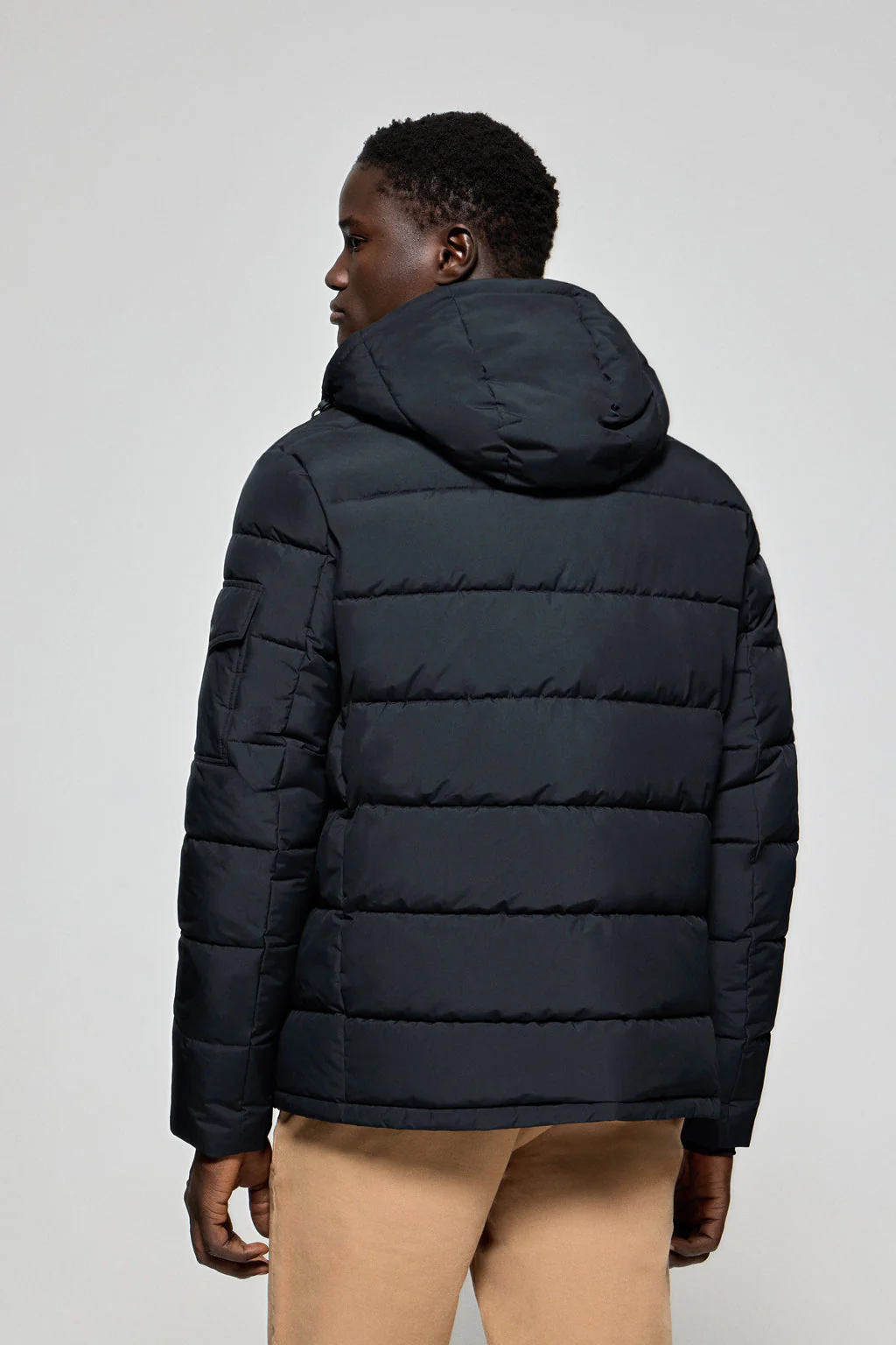 Chaqueta St Moritz azul marino acolchada de capucha fija y detalles Polo Club - Image 9