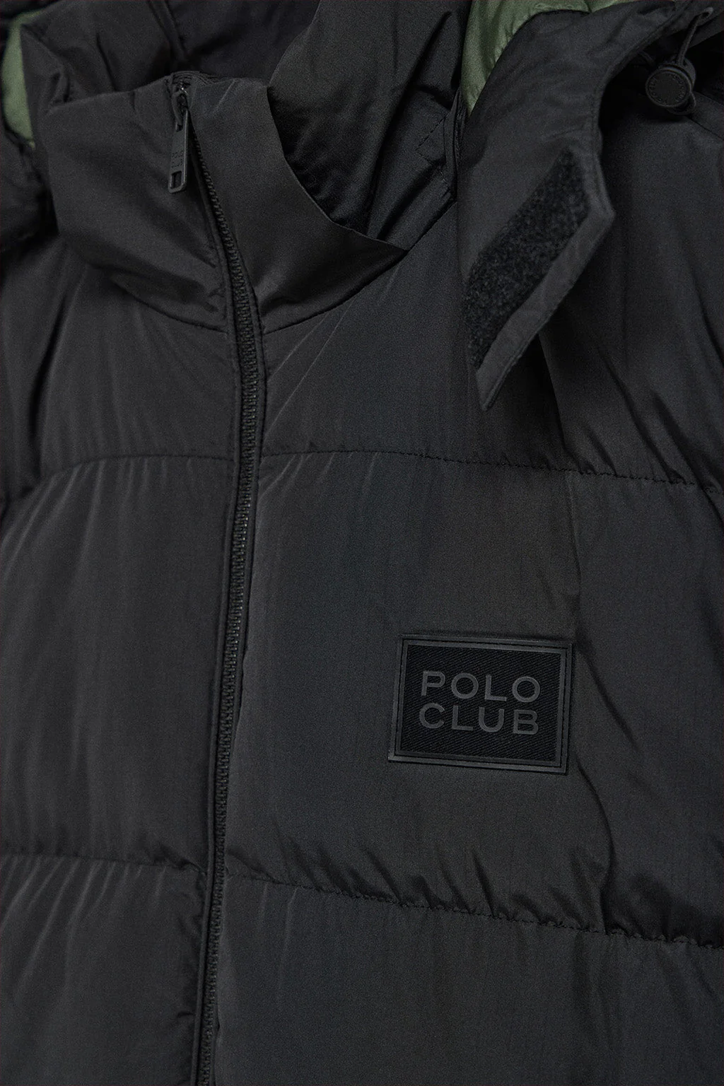 Abrigo negro Staten de capucha desmontable y detalles Polo Club - Image 8