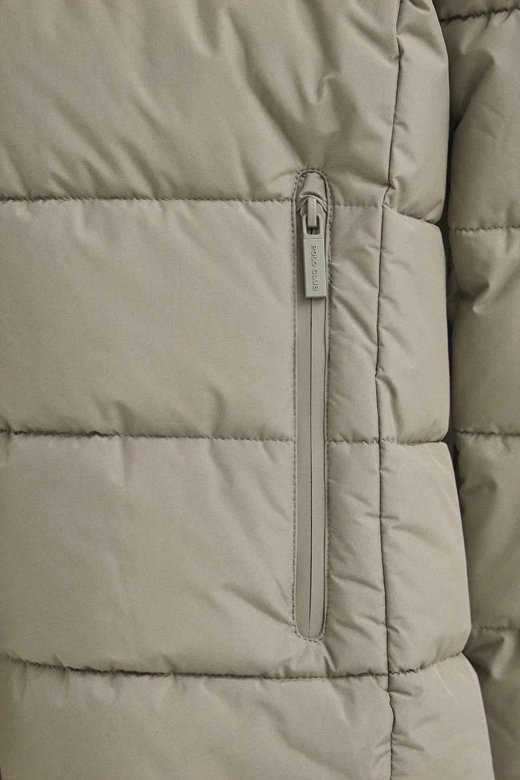 Chaqueta Val Thorens color piedra con logo Polo Club - Image 10
