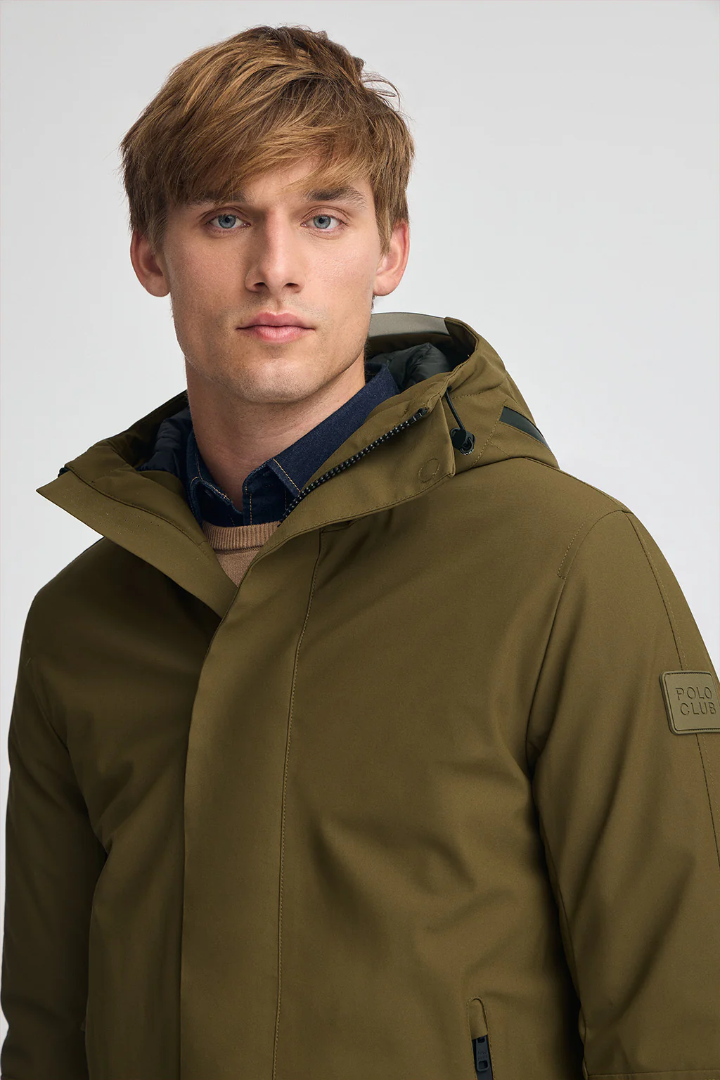 Chaqueta Voguel caqui oscuro con logo Polo Club - Image 3