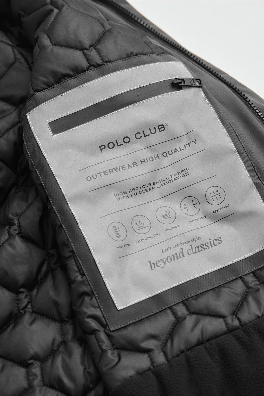 Chaqueta Voguel negra con logo Polo Club - Image 11
