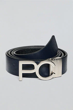 Cinturón Bennet reversible azul marino y negro con hebilla PC - Image 5