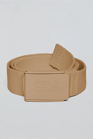 Cinturón Brahim camel canvas con hebilla logotipada - Image 5