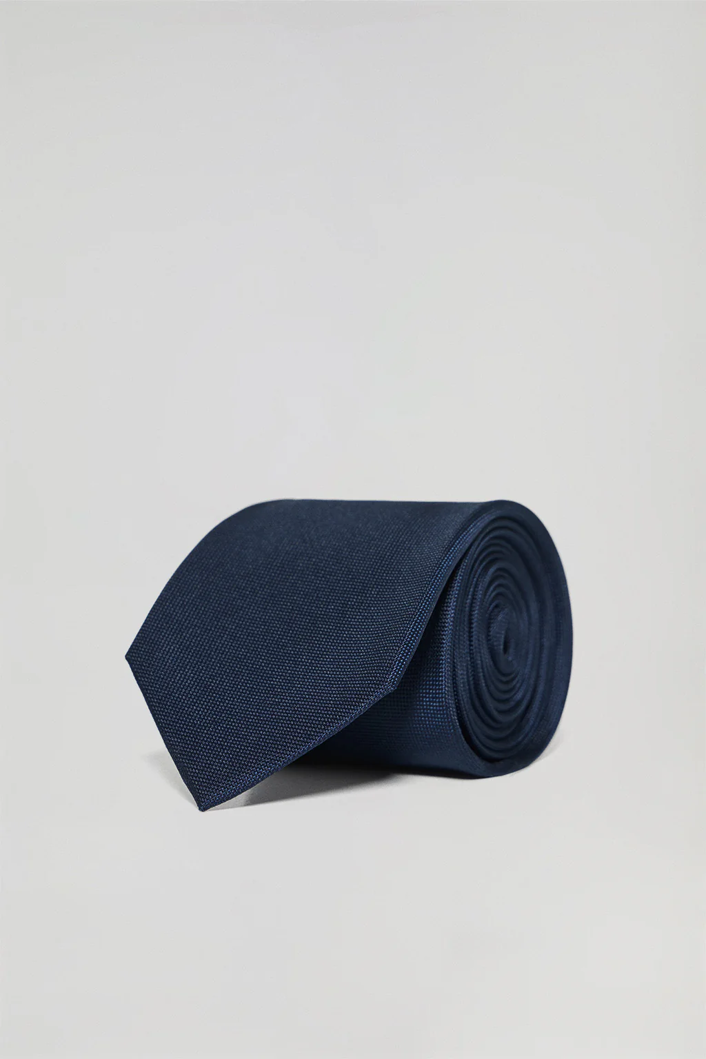 Corbata lisa de seda azul con logotipo Polo Club
