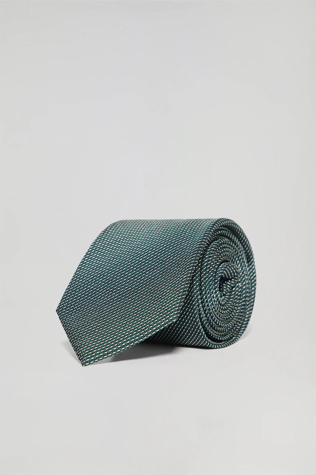 Corbata de seda verde con logotipo Polo Club - Image 4